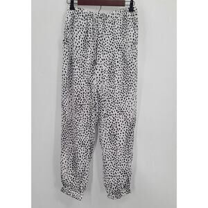 Colletta Mob wife leopard print women's satin joggers Size‎ Small Loungewear